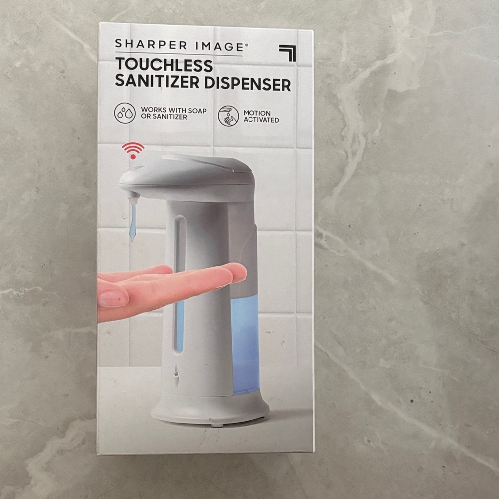 Sharper Image White and Blue Touchless Dispenser